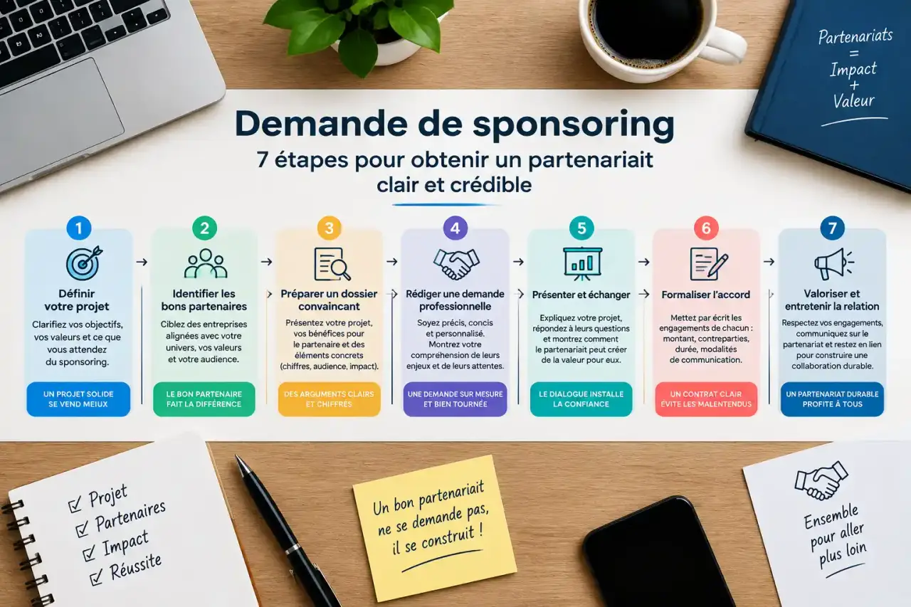 Demande de sponsoring : 7 étapes pour obtenir un partenariat clair et crédible