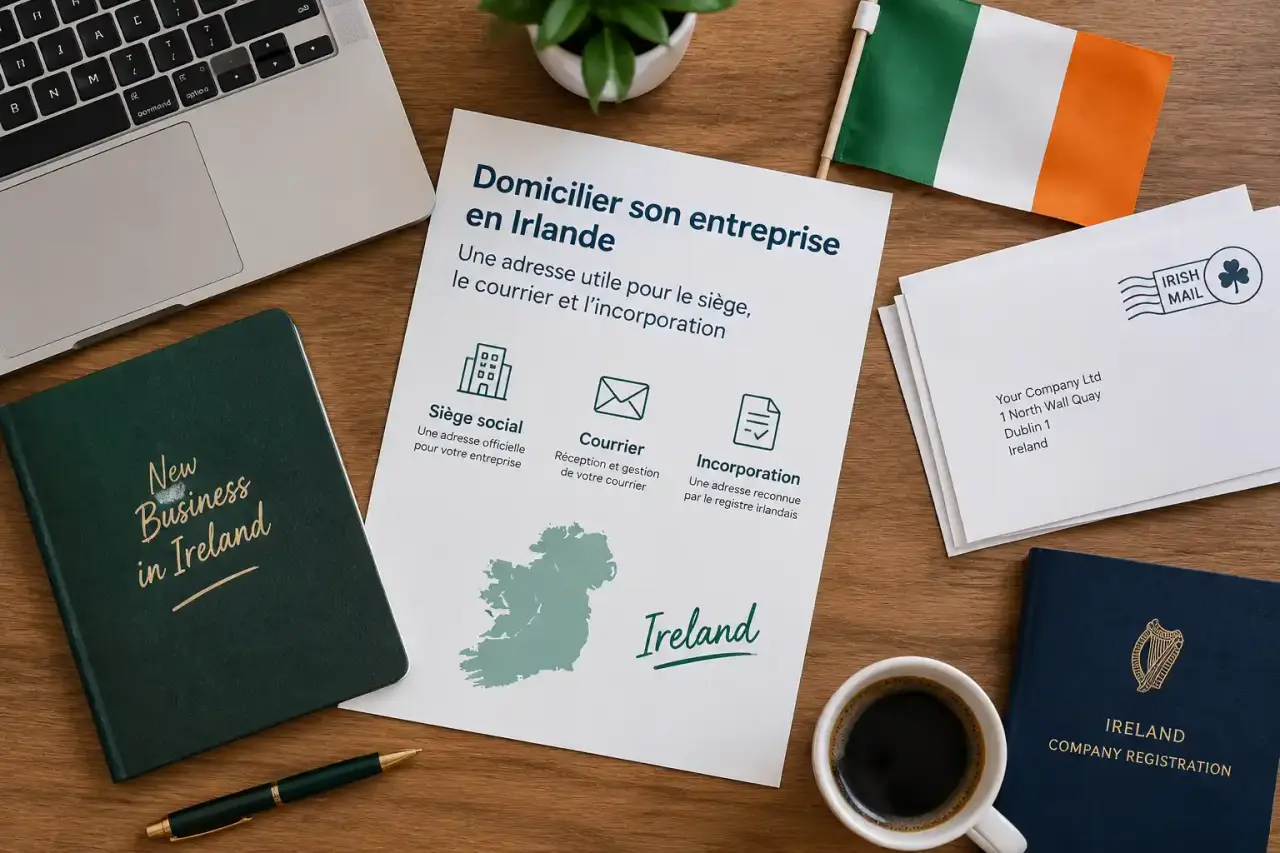 Domicilier son entreprise en Irlande : une adresse utile pour le siège, le courrier et l’incorporation