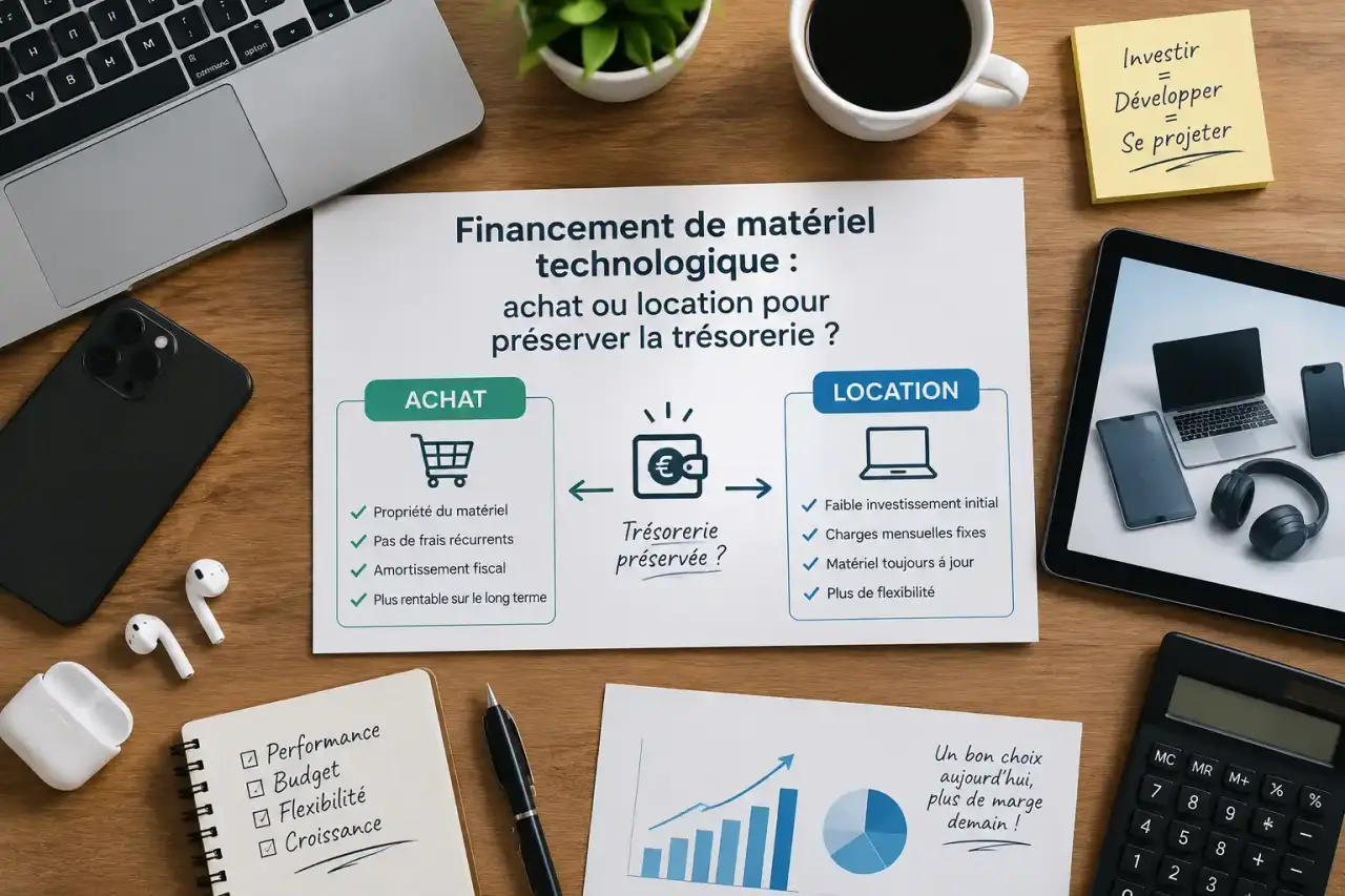 Financement de matériel technologique : achat ou location pour préserver la trésorerie ?