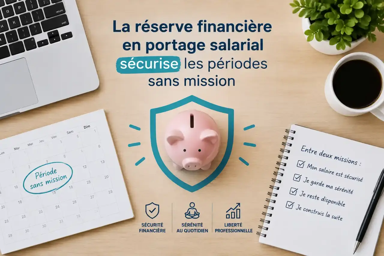 La réserve financière en portage salarial sécurise les périodes sans mission