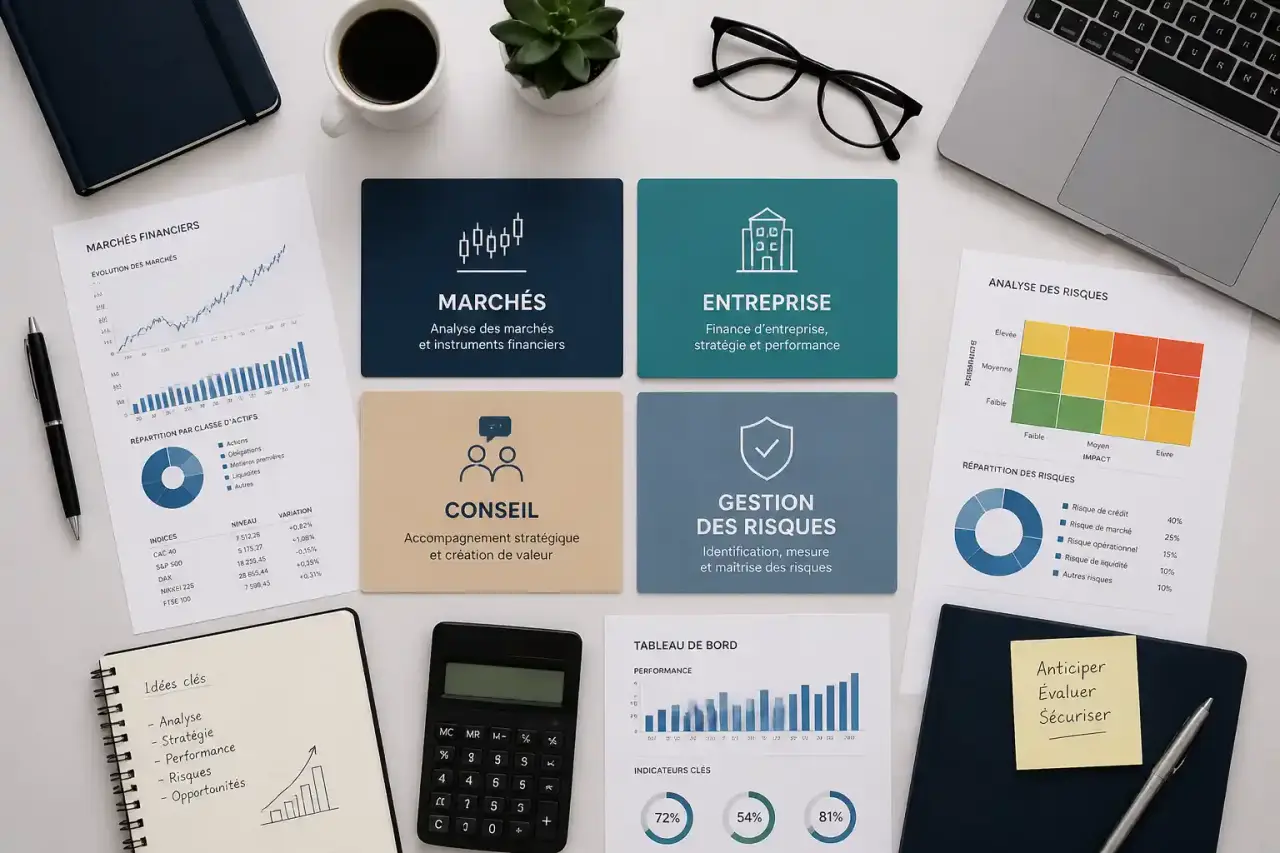 Métiers en finance : marchés, entreprise, conseil et gestion des risques
